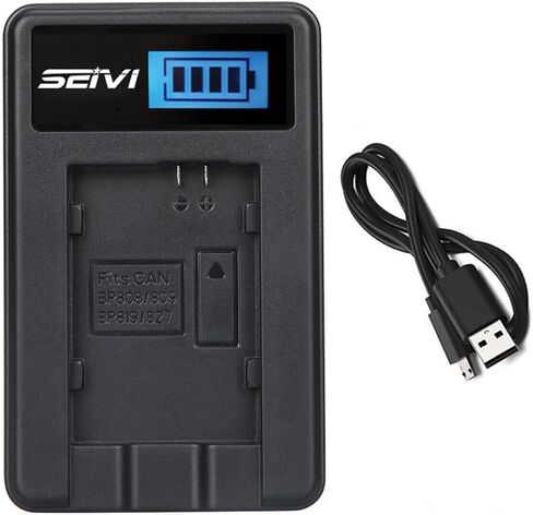 LCD USB Battery Charger for Canon VIXIA HF G50, HF G60, HF G70 4K Camcorder in Saudi Arabia