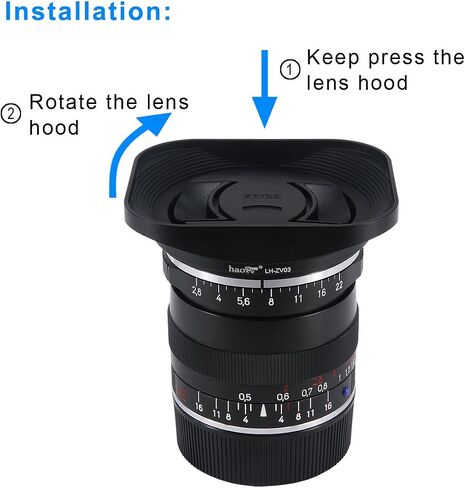 غطاء عدسة معدني مستدير Haoge LH-ZV09 متوافق مع عدسة Carl Zeiss C Biogon T* 4.5/21 21 مم f4.5 ZM، C Sonnar T* 1.5/50 50 مم f1.5 ZM in Kuwait