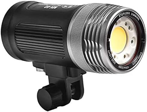 Searogs MK-02 مصباح يدوي احترافي للغوص تحت الماء ضوء ستروب للغوص 6000LM 100m مقاوم للماء LED للتصوير الفوتوغرافي (أسود، MK-02) in Saudi Arabia