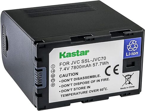 Kastar SSL-JVC70 Battery 2-Pack Replacement for JVC GY-HM200HW, GY-HM200SP, GY-HM200SP Sports, GY-HM250 GY-HM250SP, GY-HM600, GY-HM600E, GY-HM600EC, GY-HM620U, GY-HM650, GY-HM650U, GY-HM650SC Camera in Saudi Arabia