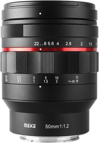 Meike MK-50mm F1.2 Large Aperture Manual Focus Fixed Lens for Sony Full Frame and Sony E Mount APS-C Mirrorless Cameras A7 A7 II A7III A7S II A7S III A7R II A7R III A7R IV A9 A9II A7C A6300 A6400 etc in Saudi Arabia