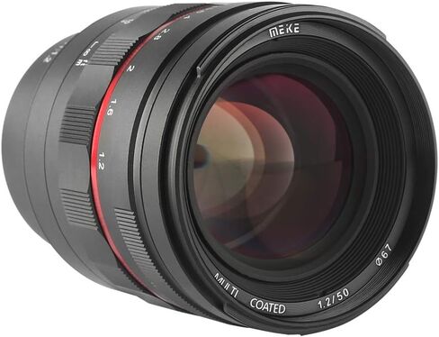 Meike MK-50mm F1.2 Large Aperture Manual Focus Fixed Lens for Sony Full Frame and Sony E Mount APS-C Mirrorless Cameras A7 A7 II A7III A7S II A7S III A7R II A7R III A7R IV A9 A9II A7C A6300 A6400 etc in Saudi Arabia