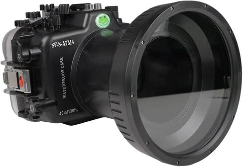 Seafrogs 40 Meters / 130 feet Waterproof Underwater Camera housing for Sony Alpha7 IV (ILCE-7M4 a7 IV a74) with 6-inch Optical Glass Flat Port for Sony FE24-70mm F2.8 GM II Lens in Saudi Arabia