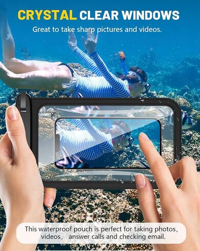 حافظة تصوير غوص عالمية من AICase لهاتف iPhone 14 Pro Max/13 Pro Max/12 Pro Max/11/XS/XR/X/8/7/6S، حافظة واقية تحت الماء بطول 15 متر لهاتف Samsung S23 Ultra/S22 Ultra حتى 6.9 بوصة in Kuwait