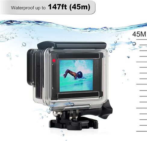 Waterproof Housing Case for GoPro Hero 4, Hero 3+, Hero 3 Underwater Photography - Waterproof Up to 131 ft (40M) - with Quick Release Mount, Thumb Screw in Kuwait