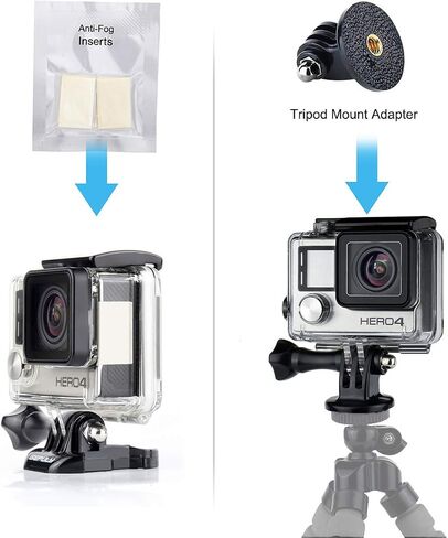 Waterproof Housing Case for GoPro Hero 4, Hero 3+, Hero 3 Underwater Photography - Waterproof Up to 131 ft (40M) - with Quick Release Mount, Thumb Screw in Kuwait