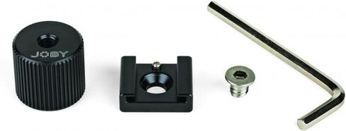 JOBY Cold Shoe PRO, Cold Shoe PRO Mount for Accessories, Adapter for 1/4"-20 Attachment, for Mounting Accessories, Live Streaming, TIK Tok, in Aluminium and Stainless Steel in Saudi Arabia