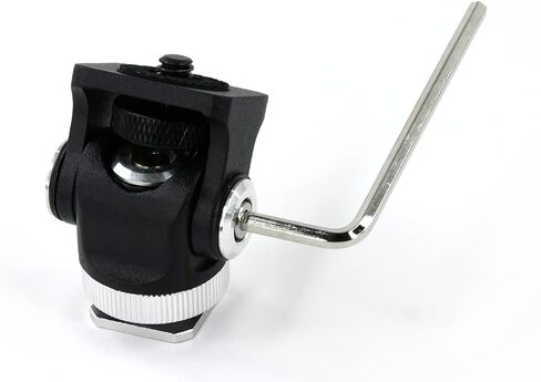 Foto&Tech Field Monitor Hot Shoe Mount for LED Panel with Cold Shoe for 5" to 7" Monitor, 360° Swivel and 180° Tilt for Video Shooting Photography Accessories in Saudi Arabia