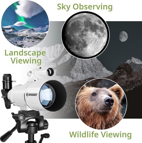 Bresser Classic 70/350 Refractor Telescope with Aluminium Mount and Smartphone Holder in Kuwait