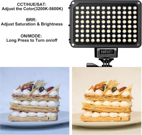GVM Bicolor Camera Light, Portable LED Video Light with Rechargeable Battery & Magnetic Soft Light Panel, Photography Lighting for All SLR Cameras Nikon, Canon, Sony, Pentax, Panasonic and Tripods in Saudi Arabia