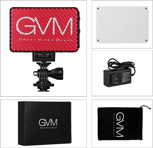 GVM Bicolor Camera Light, Portable LED Video Light with Rechargeable Battery & Magnetic Soft Light Panel, Photography Lighting for All SLR Cameras Nikon, Canon, Sony, Pentax, Panasonic and Tripods in Saudi Arabia