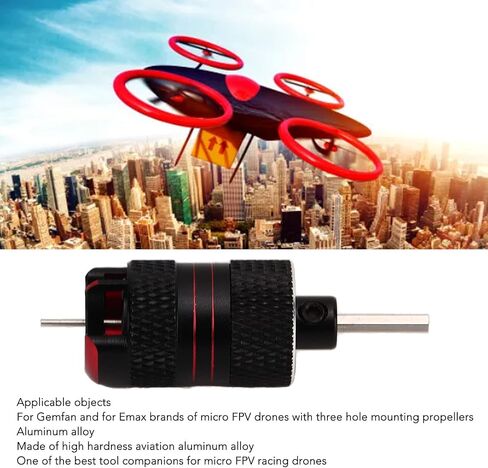 Asixxsix Drone Propeller Remove Wrench Tool, Portable Aluminum Alloy Drone Propeller Removal Tool with 2 Wrenches for Three Hole Mounting Propellers of Micro RC FPV Drones, Reduce Damage in Saudi Arabia