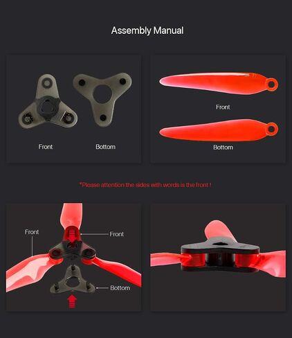 4 Pairs of Dalprop fold f7 7 inch Folding Propeller Props for Freestyle Micro Carbon Fiber FPV Racing Quadcopter Quad Drone Frame (Red) in Kuwait