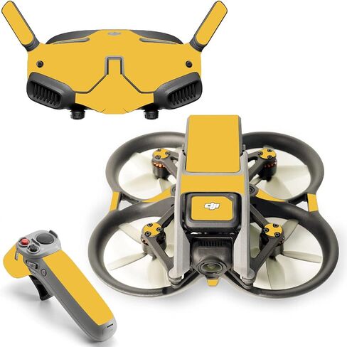 MightySkins Skin Compatible with DJI Avata - Solid Marigold | Protective, Durable, and Unique Vinyl Decal wrap Cover | Easy to Apply, Remove, and Change Styles | Made in The USA in Saudi Arabia