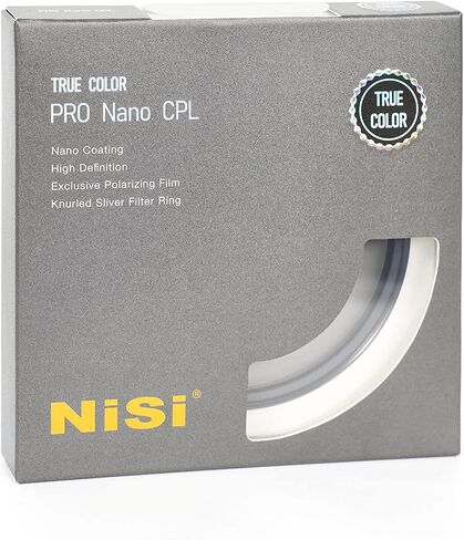 NiSi, 55mm True Color CPL w/ Ultra Low Pro Nano Coating and CINE Seal Tech for Camera Lens - Circular Polarizer Filter Camera Accessories for Photography Use - Polarized Film Electronics Essentials | Waterproof Nano Coating, CINE Seal Tech, Optical Glass, in Saudi Arabia
