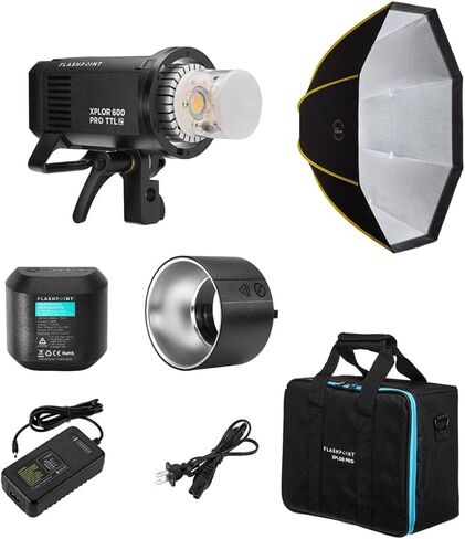 Flashpoint XPLOR 600PRO TTL R2 Monolight Kit with Glow ParaSnap 36" Softbox in Kuwait