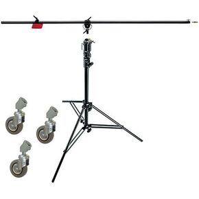Manfrotto 085BS Heavy Duty Light Boom Includes 008BU Stand with Casters (Black) in Saudi Arabia