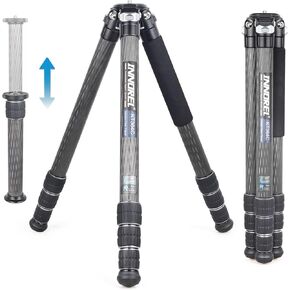 INNOREL KT364C Compact 10-Layer Carbon Fiber Camera Tripod 36mm Big Tube Professional Travel Tripod for Digital DSLR Video Camcorder Heavy Duty Camera Stand Load 66.1lb/30kg with Center Column