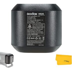 GODOX WB26 Lithium Battery Pack AD600 Pro Flash Strobe, 28.8V/2.6Ah 74.88Wh Rechargeable Li-ion Battery Replacement in Saudi Arabia