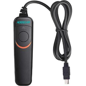 AODELAN C6 Shutter Release Cable for Canon M5, M6 Mark II, EOS R, ROS RP, 200D(SL2), 250D(SL3), 80D, 77D, 800D, Rebel T7/T7i, 750D, 650D; Olympus OM-D E-M1 Mark II; Fujifilm X-E2, X-T1, X-T2, X-Pro2