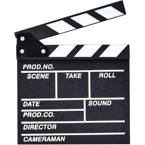 ARTIBETTER Television 1pc Cut Films Board Film Clapperboard Cardboard Booth Studio Scene and Slate Accessory Tv Movies Award Supplies Wooden Plays Prop Action Academy White Photography Tvs in Kuwait