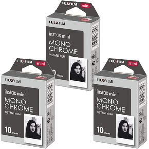 Fujifilm Instax Mini Monochrome Film (10 Exposures, Credit Card-Sized) 3-Pack (3 Items) in Kuwait