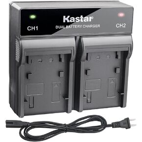 Kastar Fast Dual Charger for JVC BN-VF823 BN-VF823U and GZ-MG365 GZ-MG430 GZ-MG435 GZ-MG465 GZ-MG555 GZ-MG575 GZ-MG630 GZ-MG650 GZ-MG670 GZ-MG680 GZ-MG730 GZ-MS100 GZ-MS101GZ-MS120 GZ-MS130 GZ-D230 in Saudi Arabia