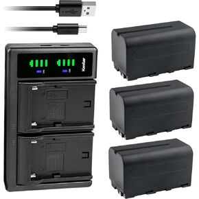 شاحن بطارية USB Kastar NP-F750 / NP-F770 LTD2 متوافق مع Desview R7S 7 بوصة، U6 5.5 بوصة، P5Ⅱ، R5، R5Ⅱ، R6 UHB 5.5 بوصة، R7 7 بوصة، R72 7 بوصة 4K HDMI على شاشة لمس الكاميرا in Kuwait