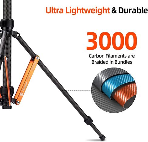 Fotopro 72.4 Inch Photography Light Stand Height 1.5ft to 6ft Portable Adjustable Aluminum Tripod for Speedlight Reflector Softbox Ring Light with Carrying Bag in Saudi Arabia