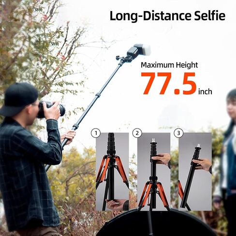 Fotopro 72.4 Inch Photography Light Stand Height 1.5ft to 6ft Portable Adjustable Aluminum Tripod for Speedlight Reflector Softbox Ring Light with Carrying Bag in Saudi Arabia