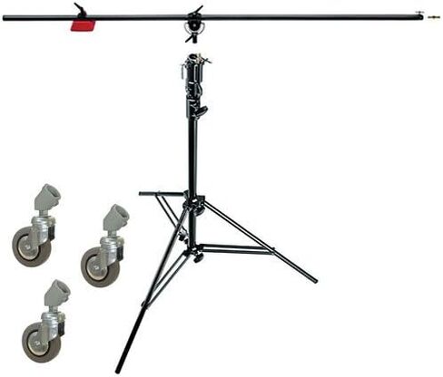 Manfrotto 085BS Heavy Duty Light Boom Includes 008BU Stand with Casters (Black) in Saudi Arabia