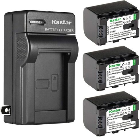 استبدال شاحن بطارية حائط تيار متردد من Kastar لـ JVC AA-VG1U AA-VG1US AA-VG1USM GZ-E10 GZ-E100 GZ-E180 GZ-E200 GZ-E200AU GZ-E200BU GZ-E200RU GZ-E205 GZ-E220 GZ-E225 GZ-E245 GZ-E265 GZ-E280 in Kuwait