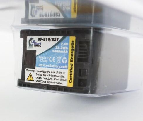 2 Pack - Replacement for Canon VIXIA HF M31 Battery - Compatible with Canon BP-827 Digital Camcorder Battery (Decoded 3400mAh 7.4V Lithium-Ion) in Saudi Arabia