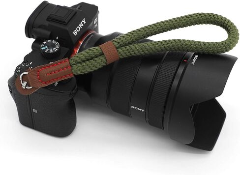Comfortable Cotton Camera Hand Wrist Strap Compatible for Sony A7 A9 A6000 A6300 A6500 Fujifilm X-T30 X-T20 X-T3 X-T2 X70 ILCE M10 Mirrorless Cameras Safety Tether (Black) in Saudi Arabia