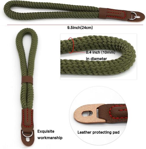 Comfortable Cotton Camera Hand Wrist Strap Compatible for Sony A7 A9 A6000 A6300 A6500 Fujifilm X-T30 X-T20 X-T3 X-T2 X70 ILCE M10 Mirrorless Cameras Safety Tether (Black) in Saudi Arabia