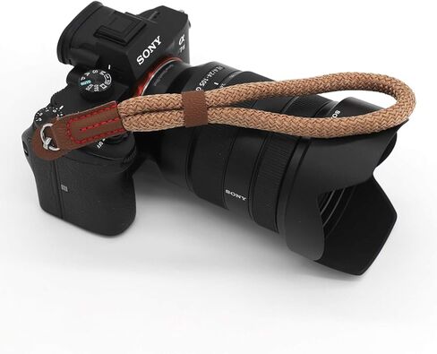 Comfortable Cotton Camera Hand Wrist Strap Compatible for Sony A7 A9 A6000 A6300 A6500 Fujifilm X-T30 X-T20 X-T3 X-T2 X70 ILCE M10 Mirrorless Cameras Safety Tether (Black) in Kuwait