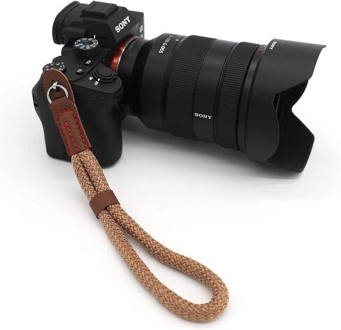 Comfortable Cotton Camera Hand Wrist Strap Compatible for Sony A7 A9 A6000 A6300 A6500 Fujifilm X-T30 X-T20 X-T3 X-T2 X70 ILCE M10 Mirrorless Cameras Safety Tether (Black) in Kuwait