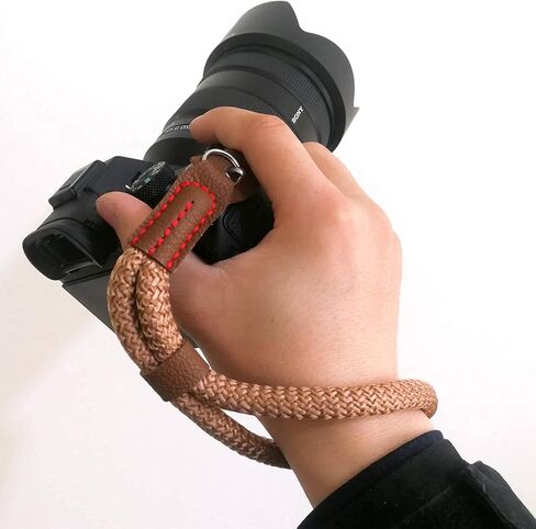 Comfortable Cotton Camera Hand Wrist Strap Compatible for Sony A7 A9 A6000 A6300 A6500 Fujifilm X-T30 X-T20 X-T3 X-T2 X70 ILCE M10 Mirrorless Cameras Safety Tether (Black) in Kuwait