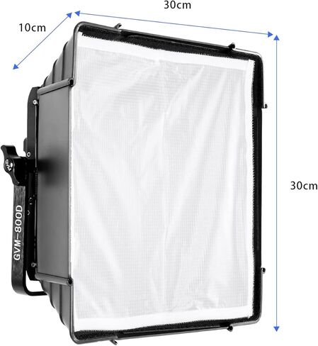 موزع سوفت بوكس قابل للطي من جي في ام مع خلية نحل شبكية لمصابيح الفيديو LED RGB 800D/560AS/480LS، مناسب لاضاءة الاستوديو والتصوير الفوتوغرافي الفوتوغرافي واضاءة الفيديو ولوحة LED، عبوتان، 11×11 انش in Kuwait