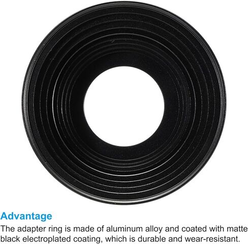 PATIKIL Step Up Rings Set, 9 Pack 37-49mm 49-52mm 52-55mm 55-58mm 58-62mm 62-67mm 67-72mm 72-77mm 77-82mm Lens Filter Adapter Ring for Camera Lenses, Black in Saudi Arabia