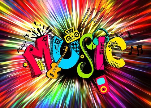 Colorful Music Party Backdrop Guitar Speaker Photo Background MEETSIOY Hip Hop Disco Studio Prop Banner Birthday Party Supplies Photography Backdrop 5x3ft BJZSMT124 in Kuwait