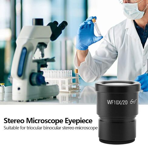 Stereo Microscope Eyepiece Mounting Size 30mm WF10X/20 Wide Field Lenses in Saudi Arabia