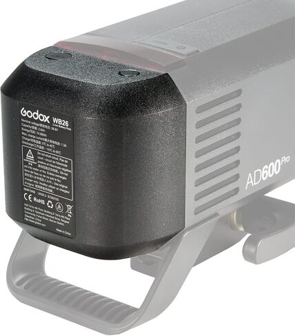 GODOX WB26 Lithium Battery Pack AD600 Pro Flash Strobe, 28.8V/2.6Ah 74.88Wh Rechargeable Li-ion Battery Replacement in Saudi Arabia