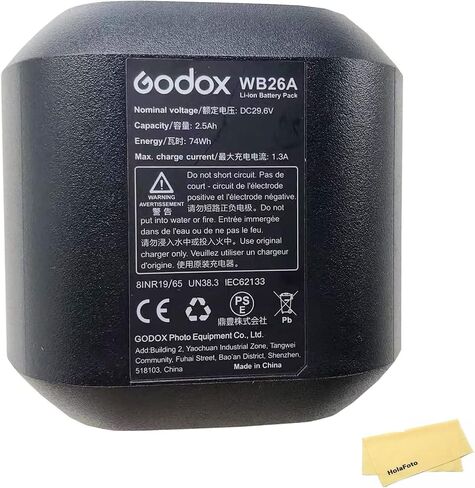 Godox WB26A DC29.6V/2.5Ah Lithium Battery Pack for Godox AD600Pro AD600 Pro Strobe Flash in Saudi Arabia