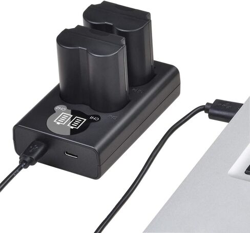 Tectra LED USB Dual Battery Charger with Type C Port for Fujifilm NP-W235 NPW235 Battery and Fuji X-T4 Mirrorless Digital Camera in Saudi Arabia