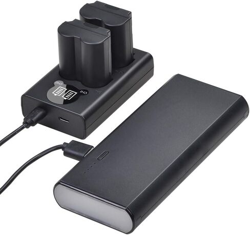 Tectra LED USB Dual Battery Charger with Type C Port for Fujifilm NP-W235 NPW235 Battery and Fuji X-T4 Mirrorless Digital Camera in Saudi Arabia