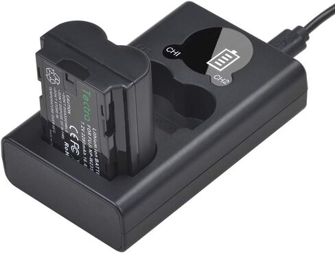 Tectra LED USB Dual Battery Charger with Type C Port for Fujifilm NP-W235 NPW235 Battery and Fuji X-T4 Mirrorless Digital Camera in Saudi Arabia