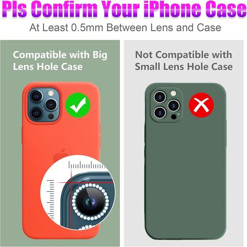 AGVEE 3+3 6 عبوات لهاتف iPhone 12 Pro Max 6.7 بوصة، واقي عدسة الكاميرا، Bling Diamond & Bling Glitter حلقة معدنية 9H من الزجاج المقوى HD غطاء واقي للكاميرا، أزرق in Saudi Arabia