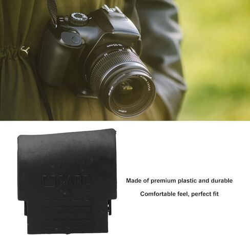 ASHATA Memory Card Slot Door Cover, SD Memory Card Slot Door Cover Cap for Nikon D90 Camera, with Spring Iron Sheets, Replacement Digital Camera Repair Part in Saudi Arabia