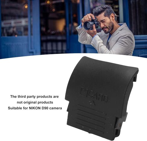 ASHATA Memory Card Slot Door Cover, SD Memory Card Slot Door Cover Cap for Nikon D90 Camera, with Spring Iron Sheets, Replacement Digital Camera Repair Part in Saudi Arabia
